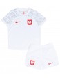 Otroški Nogometna dresi replika Poljska Domači SP 2022 Kratek rokav (+ hlače)